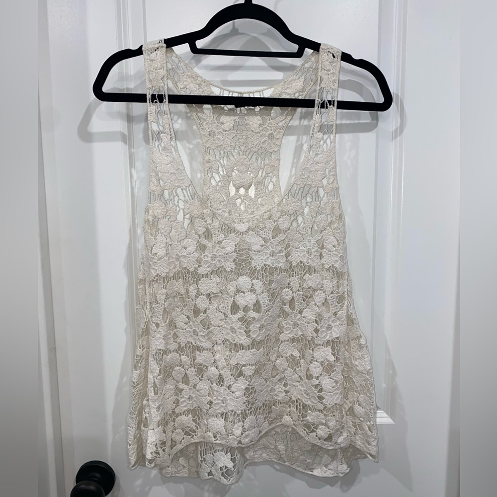 White crochet tank